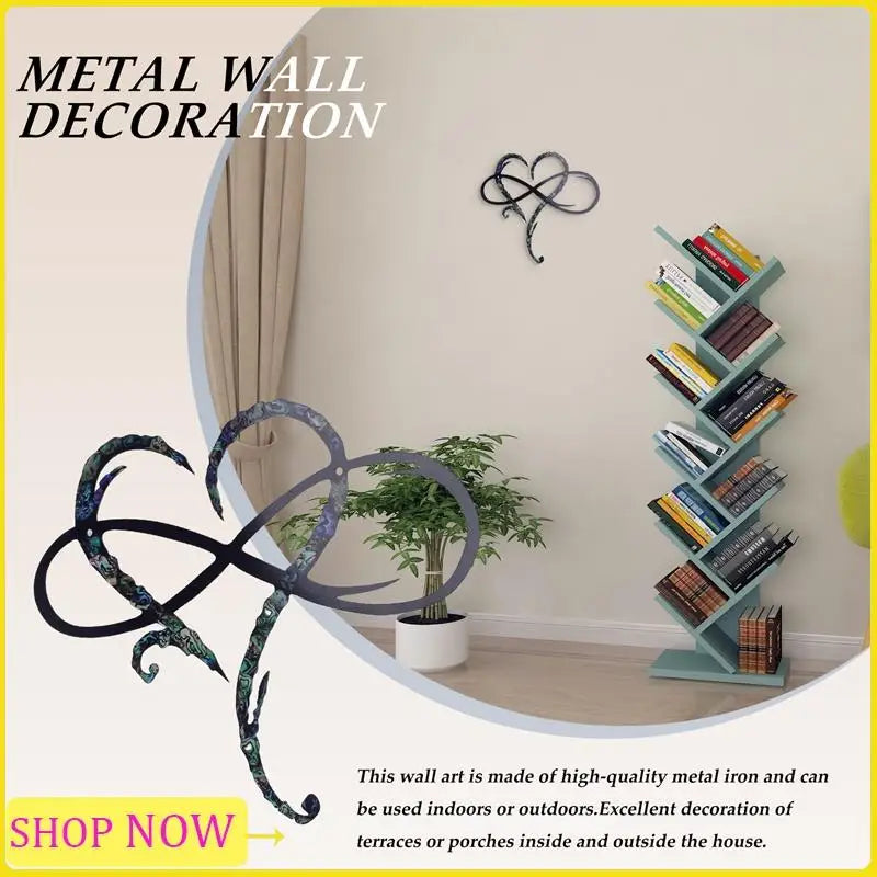 Especial Metal Wall Decoration Unique Design-Wall Art Room Decoration Eternal Love Infinite Heart Iron Art Decor Interior Decor