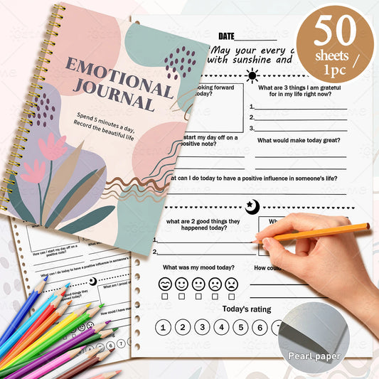 EMOTIONAL JOURNAL  - Adult Mental Health Planner | Wellness Workbook | Therapy Worksheet