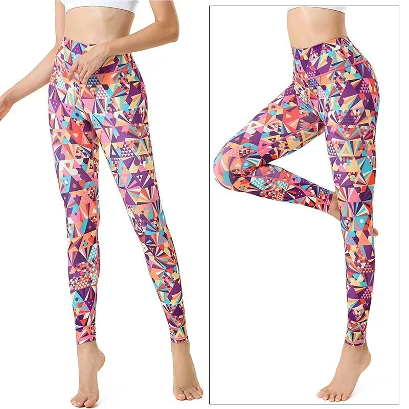 Cloud Hide Women Home Yoga Pants Fitness Gym Exercise Sports Leggings High Waist Sexy Long Print Tights Workout Running Trouser