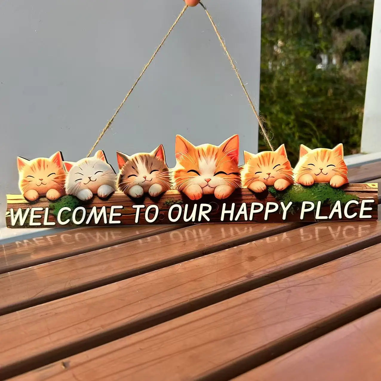 1pc Wooden Inspirational Hanging Festive Decor For Home & Gift 3D Wall Art With Rope For Room & Holiday Inspirational slogans