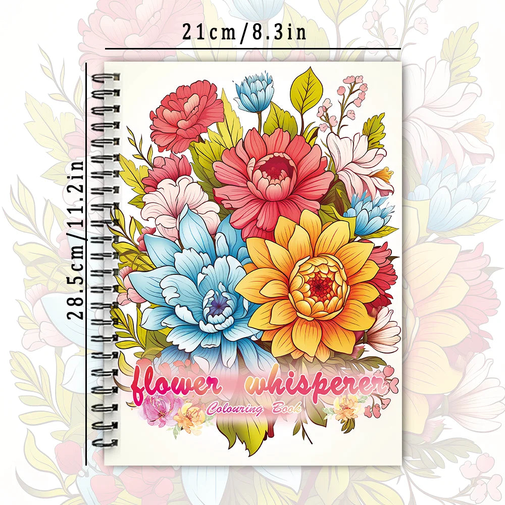 Women's Spiral Colouring Book - 30 Sheets 11.3x 8.3 inch, Stress Relief Colouring Book, Birthday Gift, Holiday Party Gift