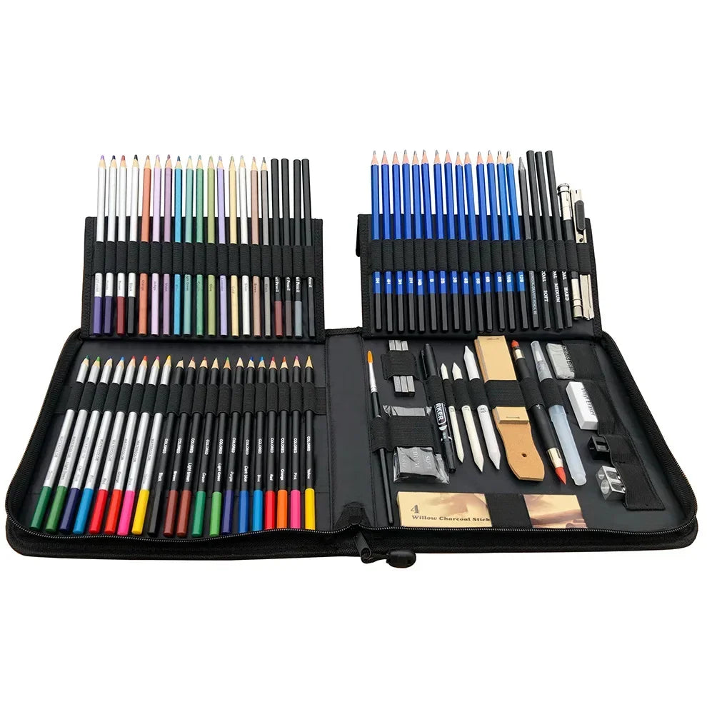 Art Painting Set 83pcs Art Sketching Set Color Lead Pencil High Quality Set Art Professional School Drawing Supplies