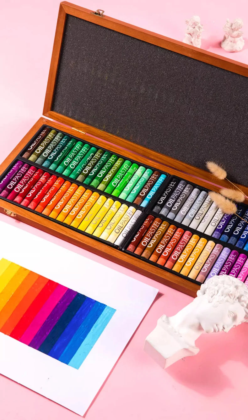 Artists' Soft Oil Pastels, Professional Set of 12/25/48 Assorted Color, Water-Soluble Non-toxic Drawing Supplies