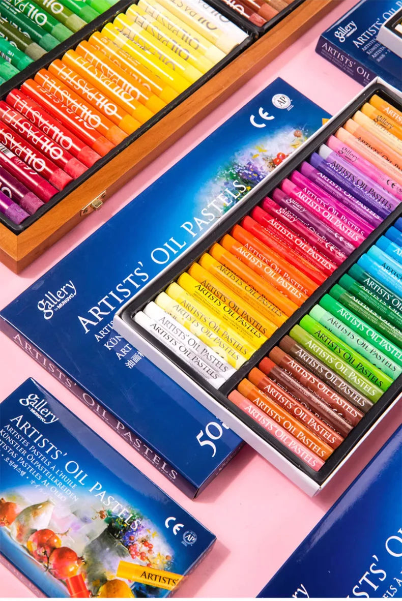 Artists' Soft Oil Pastels, Professional Set of 12/25/48 Assorted Color, Water-Soluble Non-toxic Drawing Supplies