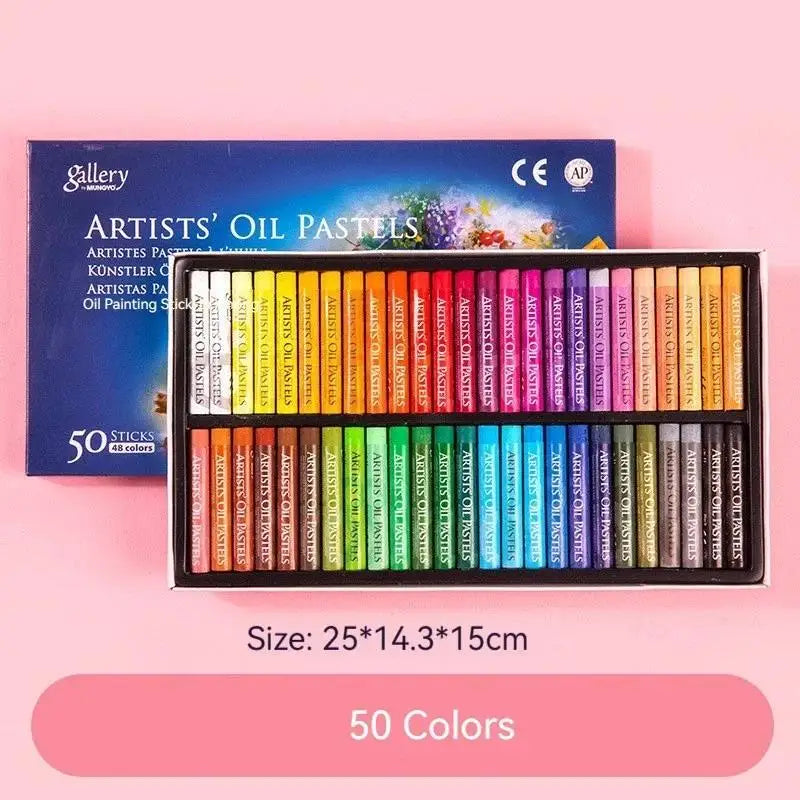 Artists' Soft Oil Pastels, Professional Set of 12/25/48 Assorted Color, Water-Soluble Non-toxic Drawing Supplies