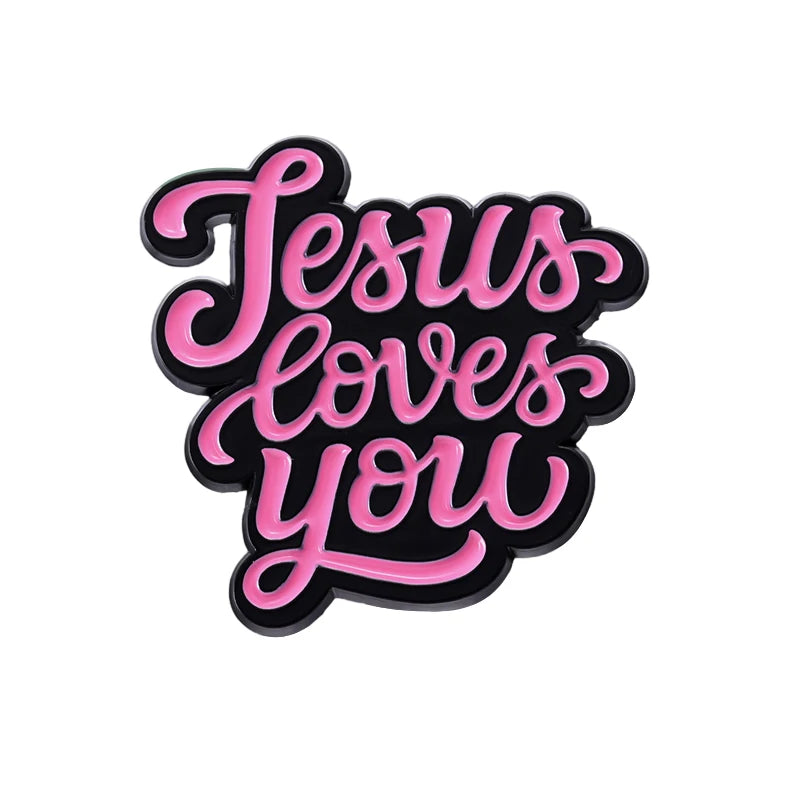 Jesus is King Jesus Loves You Enamel Pin Custom Jesus Saves Christian Brooch Laple Backpack Badge Jewelry Decoration Gifts