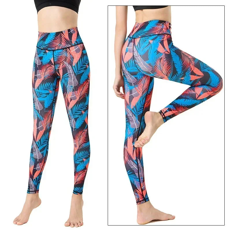 Cloud Hide Women Home Yoga Pants Fitness Gym Exercise Sports Leggings High Waist Sexy Long Print Tights Workout Running Trouser