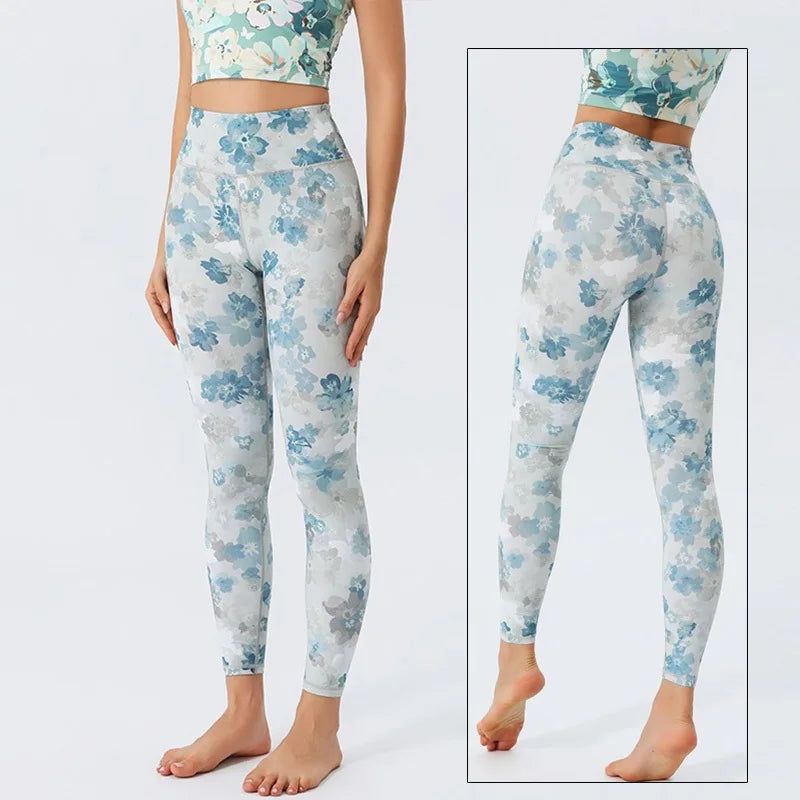 Cloud Hide Women Home Yoga Pants Fitness Gym Exercise Sports Leggings High Waist Sexy Long Print Tights Workout Running Trouser