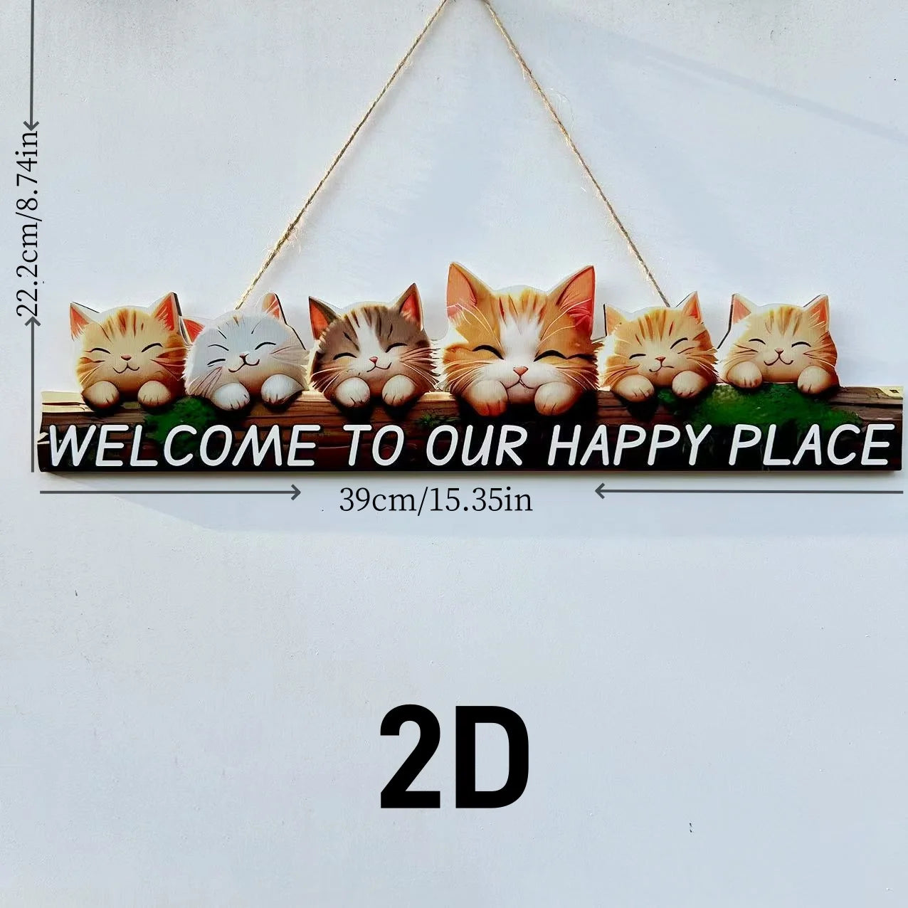 1pc Wooden Inspirational Hanging Festive Decor For Home & Gift 3D Wall Art With Rope For Room & Holiday Inspirational slogans