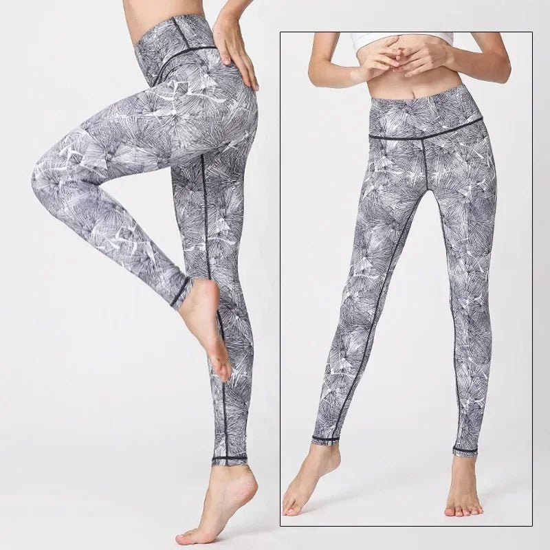 Cloud Hide Women Home Yoga Pants Fitness Gym Exercise Sports Leggings High Waist Sexy Long Print Tights Workout Running Trouser