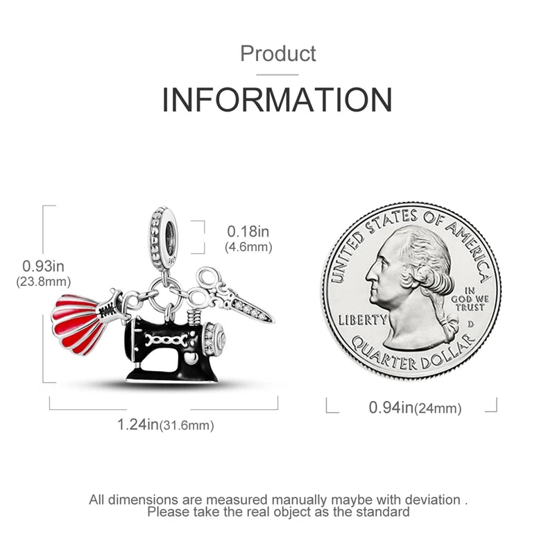Charms Silver 925 Original Daily Necessities Pendant Charm Beads Fits Bracelet Necklace For Women Luxury DIY Jewelry Fine Gifts