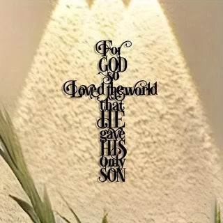 Iron Cross Wall Art| Inspirational Quotes Design| Multi-Purpose Decoration for Home, Office, Terrace, Cafe, Hallway| Ideal for H