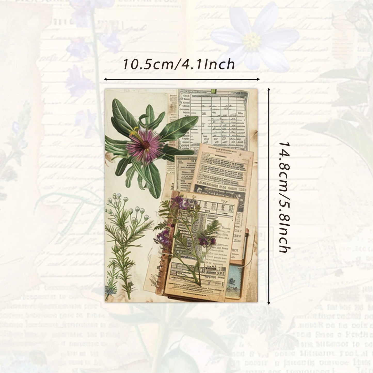 8 Sheets/Pack Retro Plant Scrapbooking Paper Journaling Collage Paper For Junk Journal Photo Album Scrapbooking Supplies