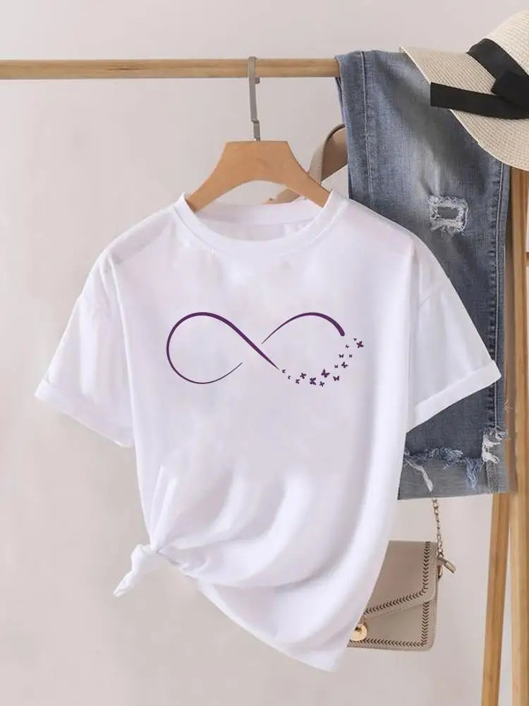 Sweet Cartoon Trend 90s Women Print Female Graphic T-shirts Fashion Clothing Lady Clothes Short Sleeve T Shirt Casual Tee