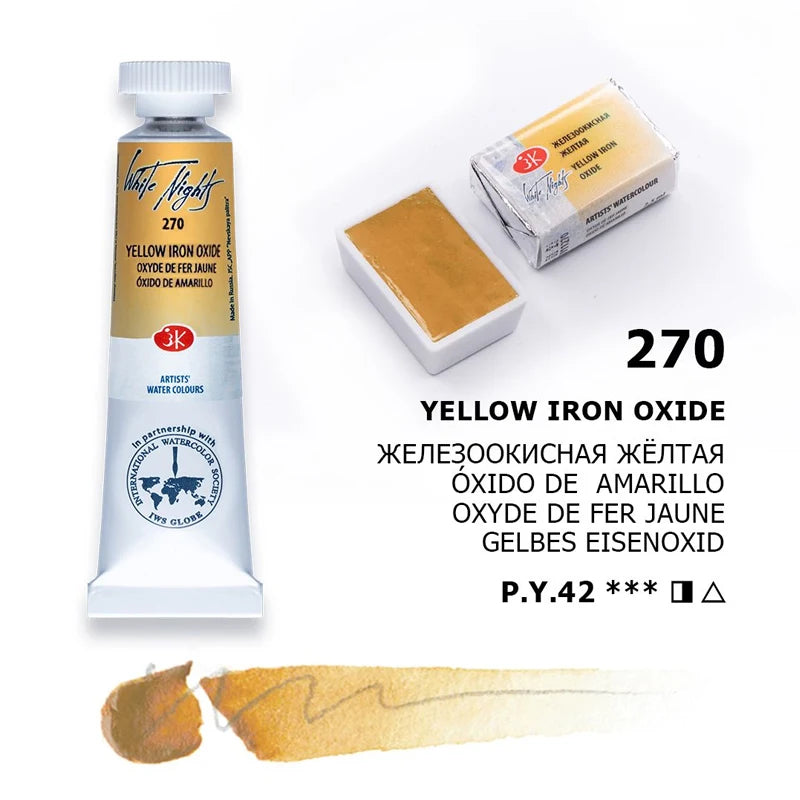 Russian white night watercolor paint 10ml Watercolor painting acuarelas palette art supplies