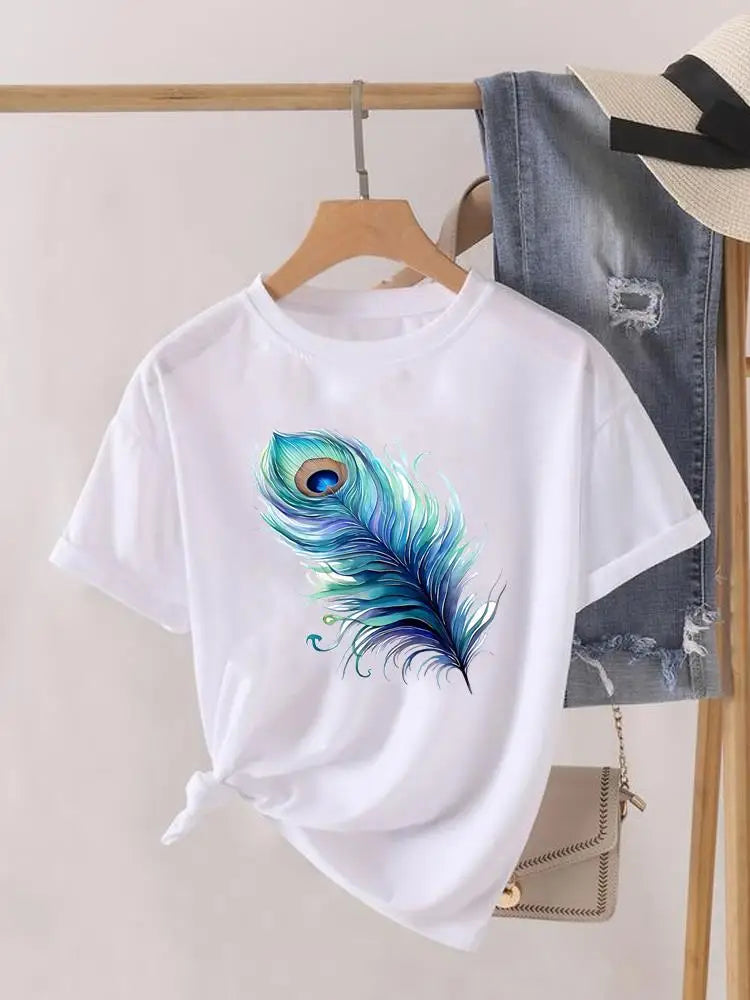 Sweet Cartoon Trend 90s Women Print Female Graphic T-shirts Fashion Clothing Lady Clothes Short Sleeve T Shirt Casual Tee