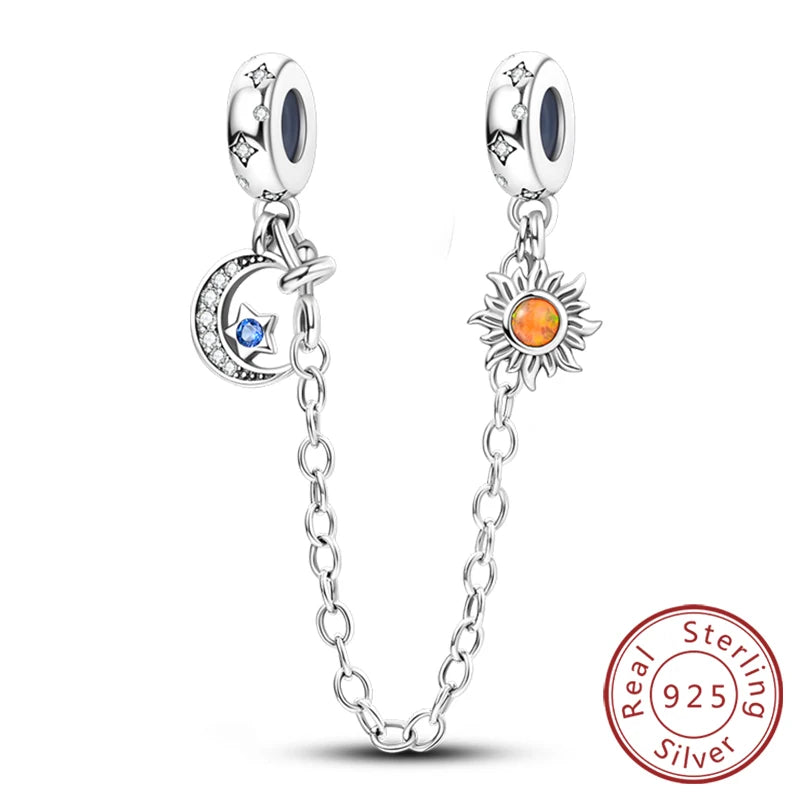 New 925 Sterling Silver Charms Pendant Sunflowers Heart Beads Fit Original Bracelets Charm DIY Jewelry Gifts Making