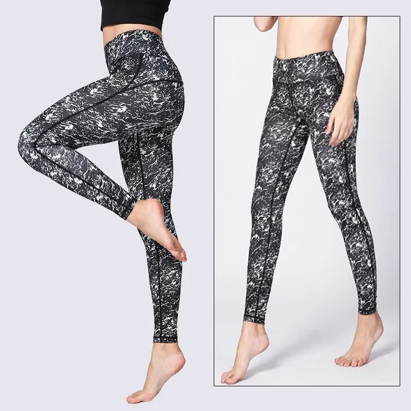 Cloud Hide Women Home Yoga Pants Fitness Gym Exercise Sports Leggings High Waist Sexy Long Print Tights Workout Running Trouser