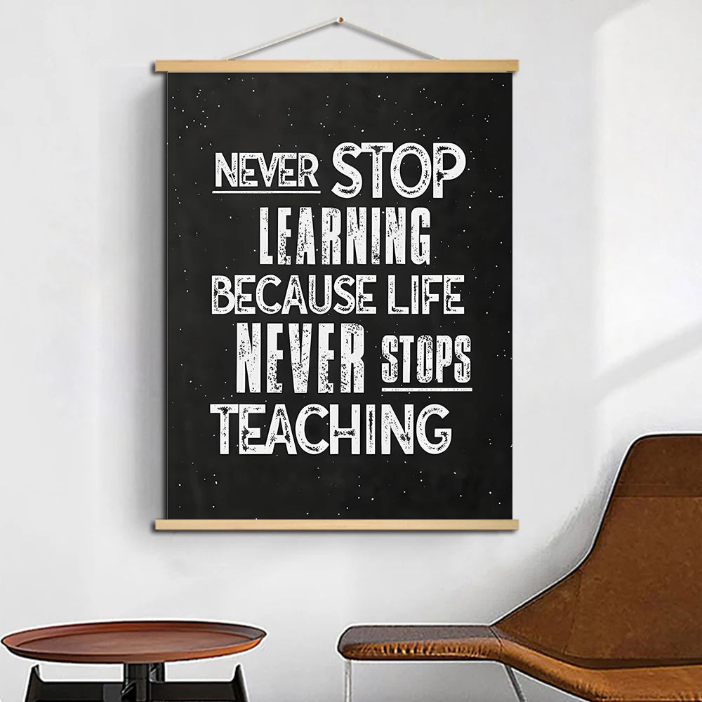 Inspirational Wall Poster Positive Scrolls Canvas Painting Affirmation Art Dots For Classroom Office Decor Eid Al-Adha Mubarak