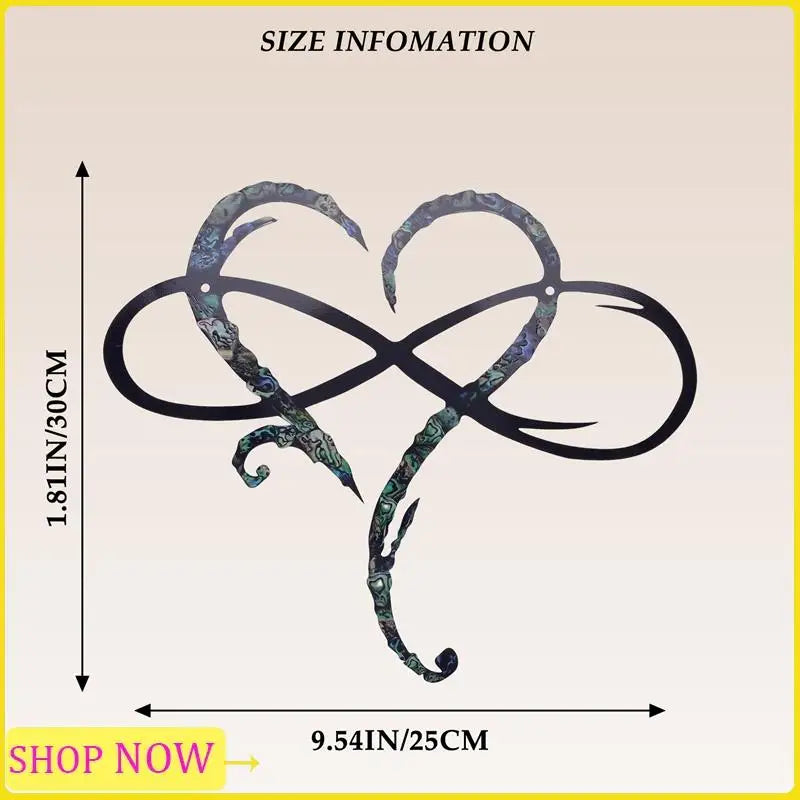 Especial Metal Wall Decoration Unique Design-Wall Art Room Decoration Eternal Love Infinite Heart Iron Art Decor Interior Decor