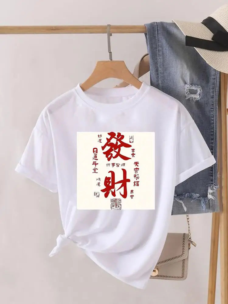 Sweet Cartoon Trend 90s Women Print Female Graphic T-shirts Fashion Clothing Lady Clothes Short Sleeve T Shirt Casual Tee