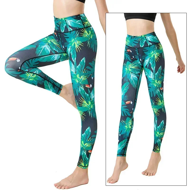 Cloud Hide Women Home Yoga Pants Fitness Gym Exercise Sports Leggings High Waist Sexy Long Print Tights Workout Running Trouser