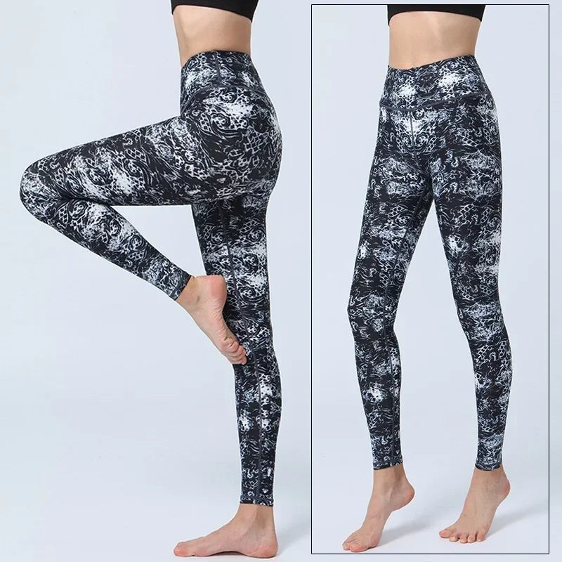 Cloud Hide Women Home Yoga Pants Fitness Gym Exercise Sports Leggings High Waist Sexy Long Print Tights Workout Running Trouser