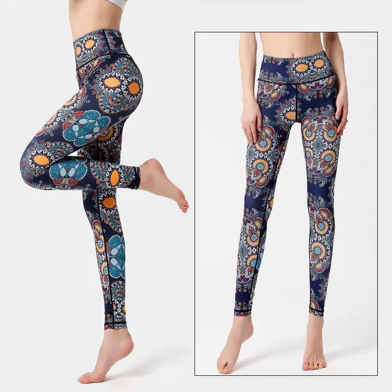 Cloud Hide Women Home Yoga Pants Fitness Gym Exercise Sports Leggings High Waist Sexy Long Print Tights Workout Running Trouser