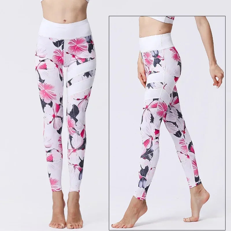 Cloud Hide Women Home Yoga Pants Fitness Gym Exercise Sports Leggings High Waist Sexy Long Print Tights Workout Running Trouser
