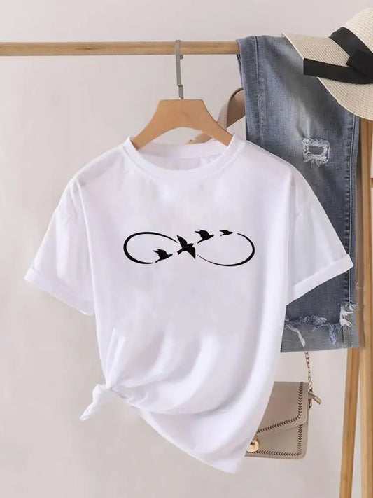 Sweet Cartoon Trend 90s Women Print Female Graphic T-shirts Fashion Clothing Lady Clothes Short Sleeve T Shirt Casual Tee