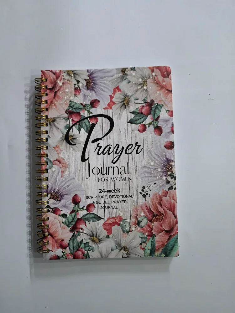 Prayer Journal For women | 24 Week Scripture Devotonal Journal | The Bible In A Year Notebook