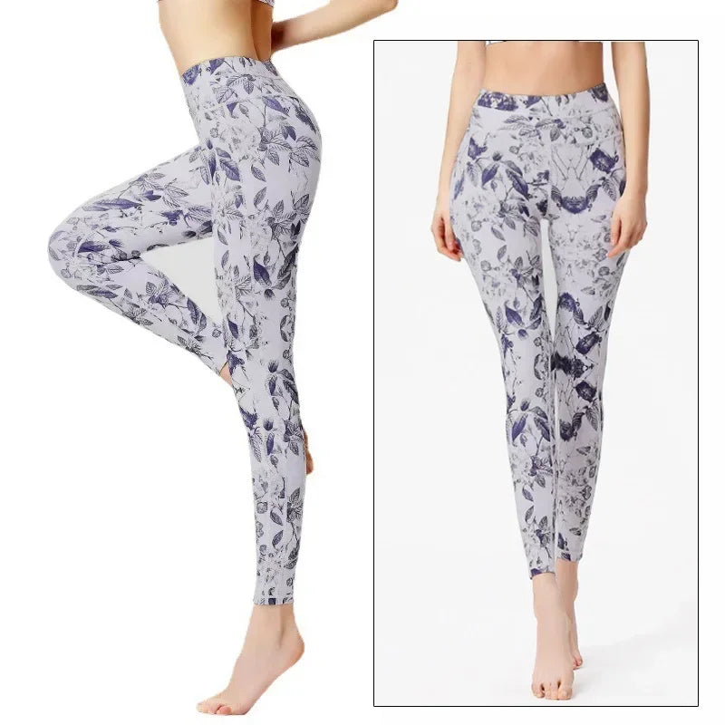 Cloud Hide Women Home Yoga Pants Fitness Gym Exercise Sports Leggings High Waist Sexy Long Print Tights Workout Running Trouser