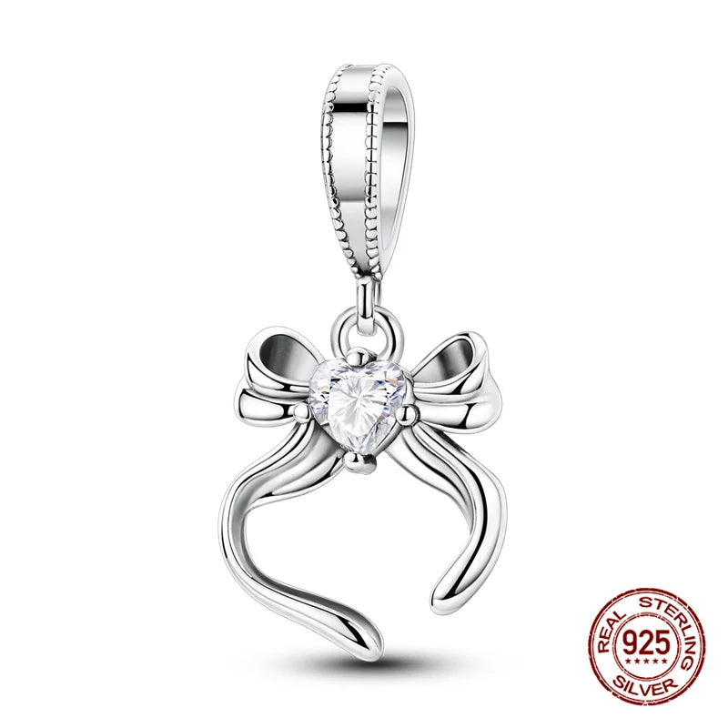 Original Charms 925 Silver All Things Beautiful Charm Trio Charm Fit 3mm Original Bracelet For Women Diy Jewelry Gift New in Hot