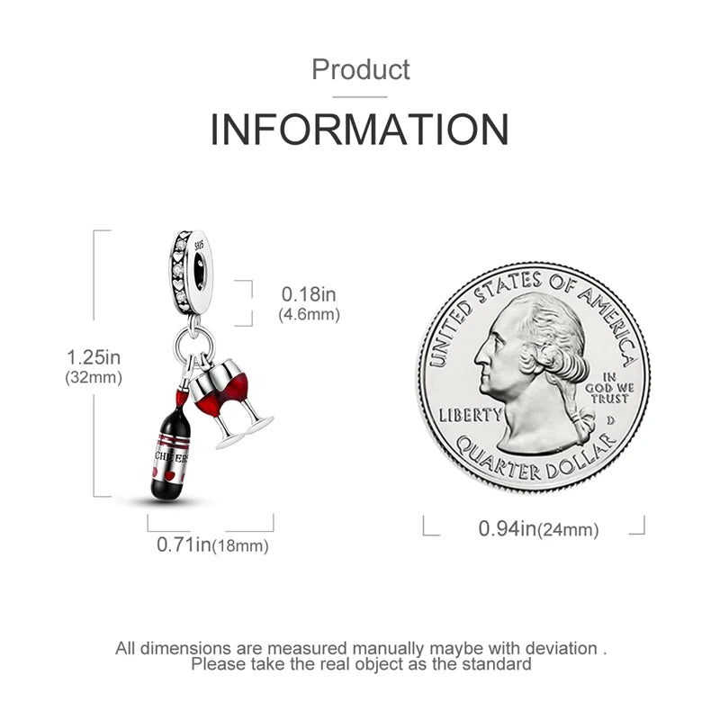 Charms Silver 925 Original Daily Necessities Pendant Charm Beads Fits Bracelet Necklace For Women Luxury DIY Jewelry Fine Gifts