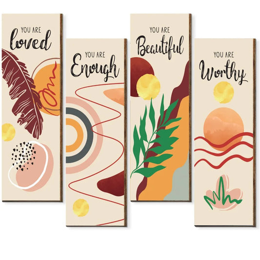 Inspirational Quotes Bohemian Abstract Hanging Sign Handmade Artistic Wooden Wall Hanging Plate Wall-mounting Decorative Panel