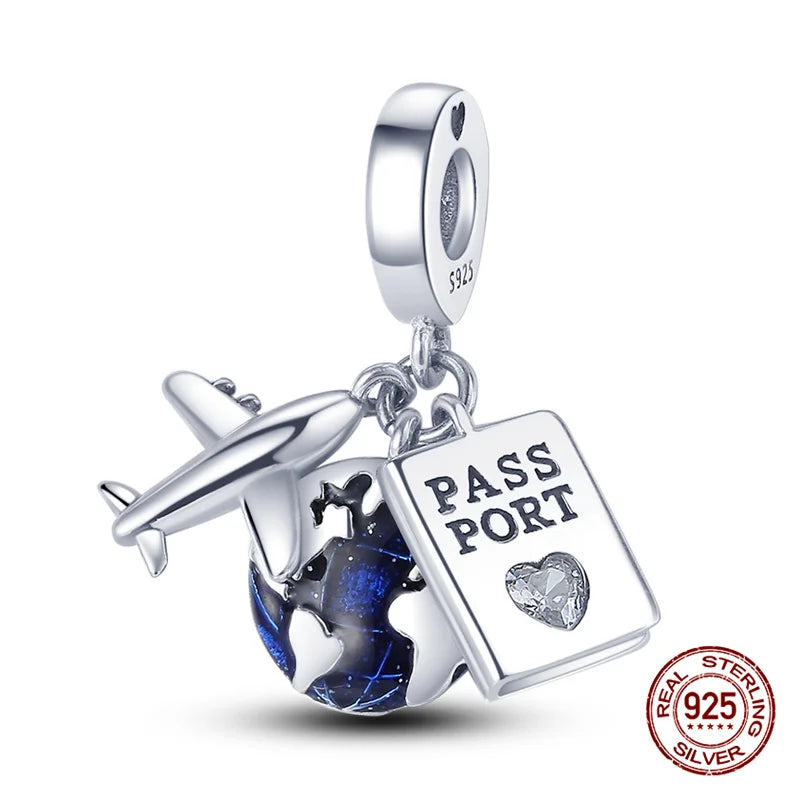 Original Charms 925 Silver All Things Beautiful Charm Trio Charm Fit 3mm Original Bracelet For Women Diy Jewelry Gift New in Hot