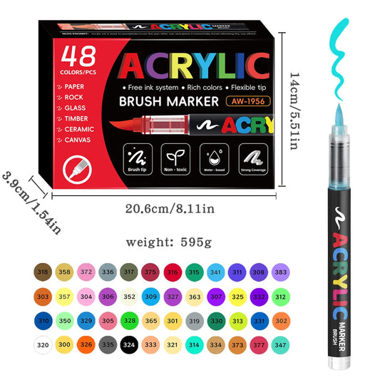 12/24/36/48Colors/set Acrylic Marker Pen Paint