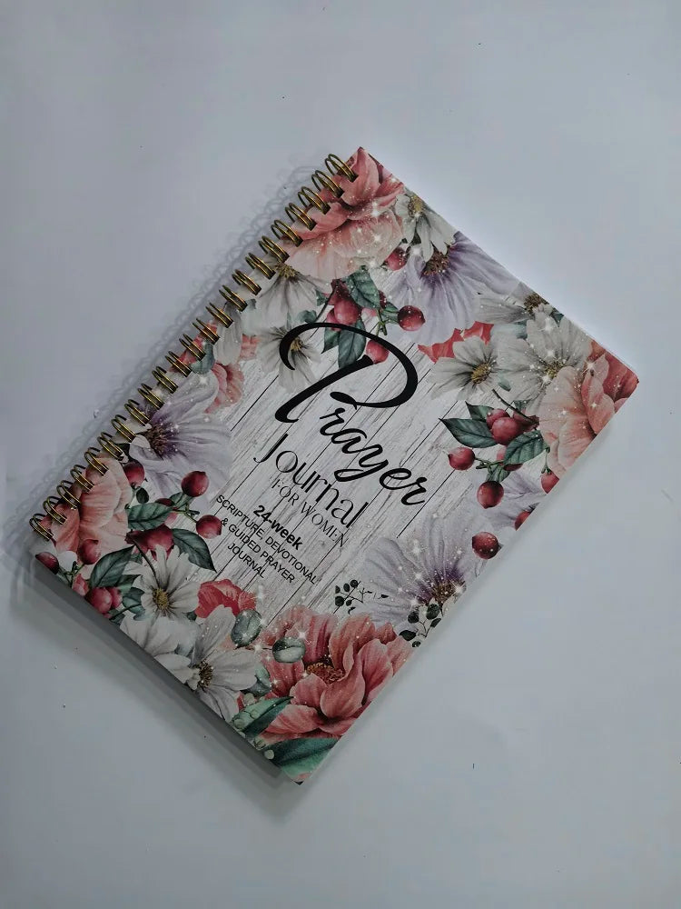 Prayer Journal For women | 24 Week Scripture Devotonal Journal | The Bible In A Year Notebook