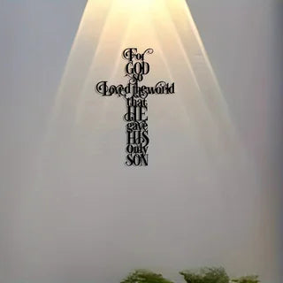 Iron Cross Wall Art| Inspirational Quotes Design| Multi-Purpose Decoration for Home, Office, Terrace, Cafe, Hallway| Ideal for H