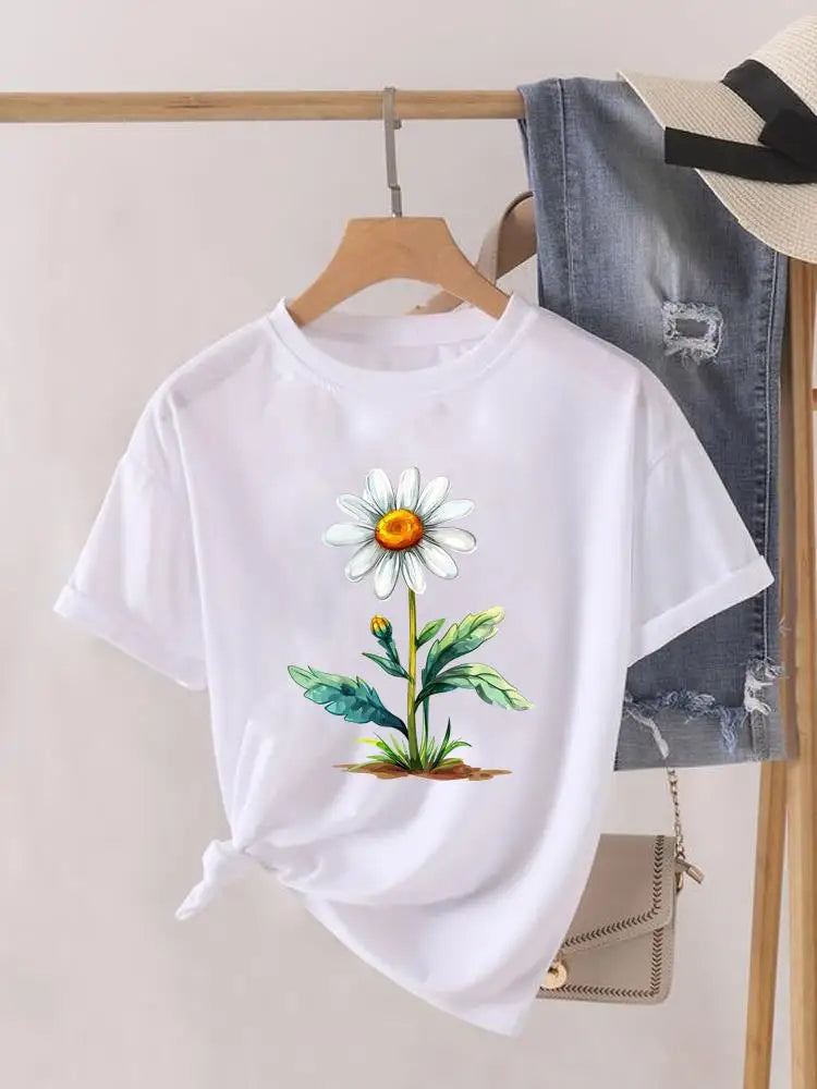 Sweet Cartoon Trend 90s Women Print Female Graphic T-shirts Fashion Clothing Lady Clothes Short Sleeve T Shirt Casual Tee