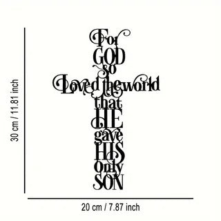Iron Cross Wall Art| Inspirational Quotes Design| Multi-Purpose Decoration for Home, Office, Terrace, Cafe, Hallway| Ideal for H
