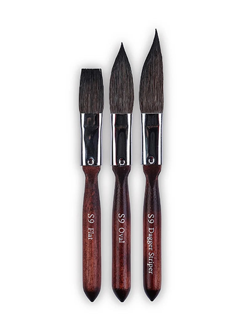 Artsecret Mini Dagger Oval Flat Squirrel Hair Watercolor Brushes Set Professional Painting Brush for Painting Art Supplies