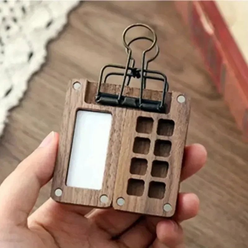 Art Supplies Empty Wooden Watercolor Palette Portable Mini Travel Watercolor Acrylic Paint Box Square Tray Box Art Painting