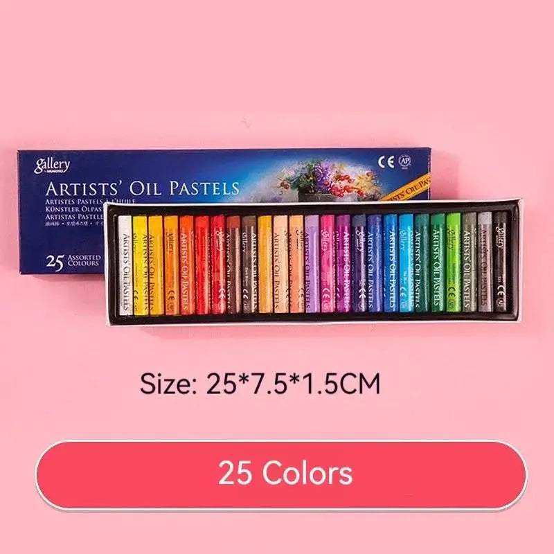 Artists' Soft Oil Pastels, Professional Set of 12/25/48 Assorted Color, Water-Soluble Non-toxic Drawing Supplies