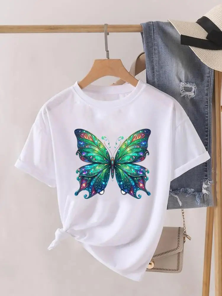 Sweet Cartoon Trend 90s Women Print Female Graphic T-shirts Fashion Clothing Lady Clothes Short Sleeve T Shirt Casual Tee