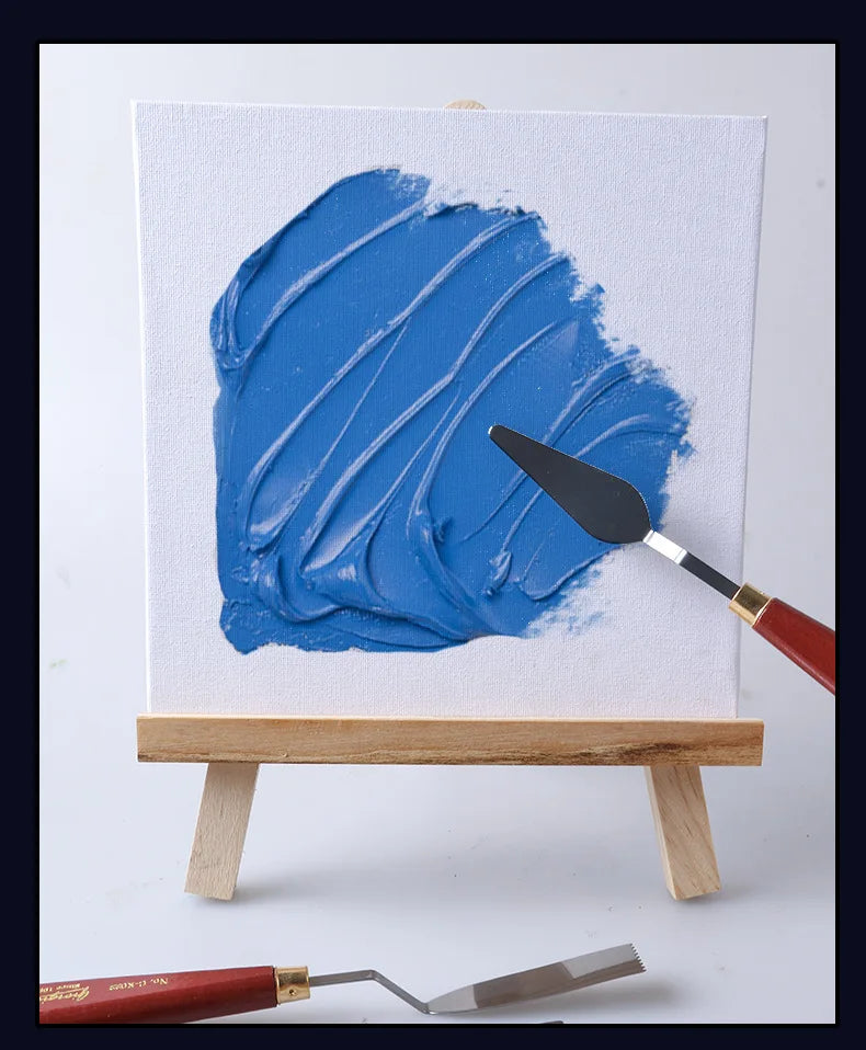 1pcs Oil painting scraper Art supplies Single 22 types of gouache paint Wooden high elastic stainless steel flat pointed spatula