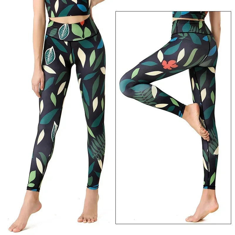 Cloud Hide Women Home Yoga Pants Fitness Gym Exercise Sports Leggings High Waist Sexy Long Print Tights Workout Running Trouser