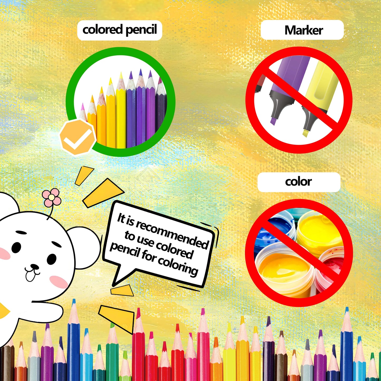 1pc Art Coloring Book 24Page Artistic Graphics Flower For Birthday Party Relieve Stress Kill Time Graffiti Painting Drawing Book