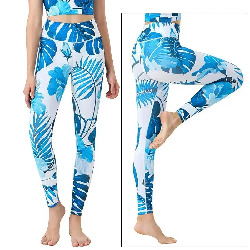 Cloud Hide Women Home Yoga Pants Fitness Gym Exercise Sports Leggings High Waist Sexy Long Print Tights Workout Running Trouser