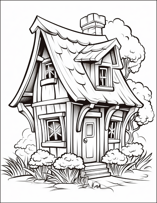 Coloring Book: Cottage Garden (Digital Product)